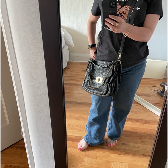 Furla Guggenheim Croc-Embossed Shoulder Bag, Crossbody, Handbag, Clutch - Picture 13 of 13